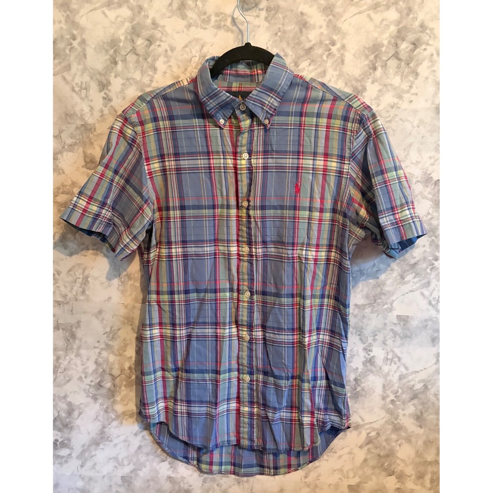 Ralph Lauren Plaid Short Sleeve‎ Button Down Shirt S